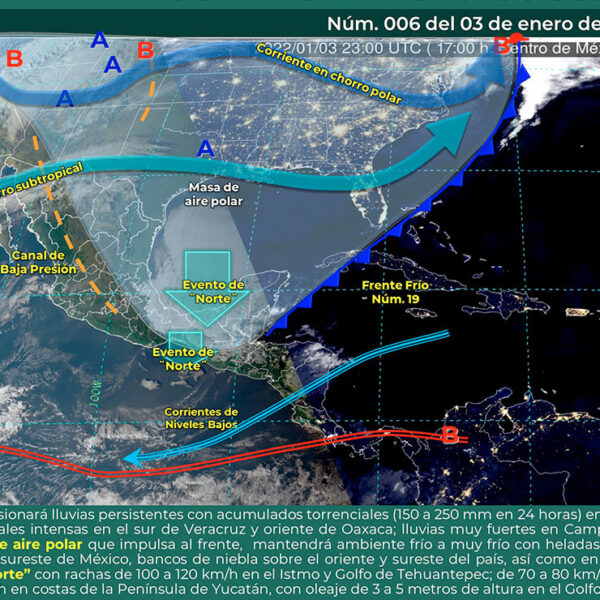 Lluvias y ‘heladez’ se espera para la Península de Yucatán
