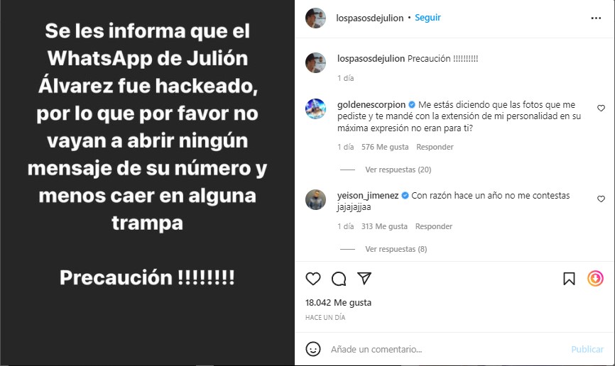 Hackean el WhatsApp del cantante Julión Álvarez