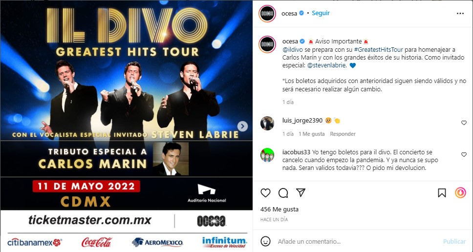 Il Divo realizará homenaje a Carlos Marín en concierto en México