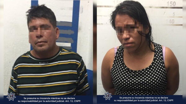 Detienen a pareja en Playa Del Carmen por maltrato a niña de 6 años