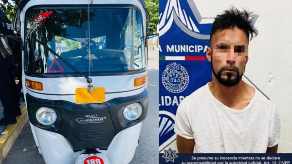 Detienen "empistolado" a bordo de mototaxi en Playa Del Carmen