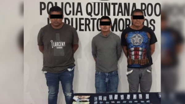 Caen tres narcomenudistas en Puerto Morelos
