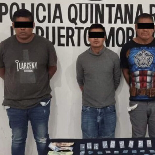 Caen tres narcomenudistas en Puerto Morelos