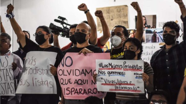 Protestan periodistas en Cancún por inseguridad