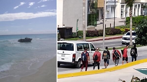 Recala grupo de cubanos en la Zona Hotelera de Cancún.