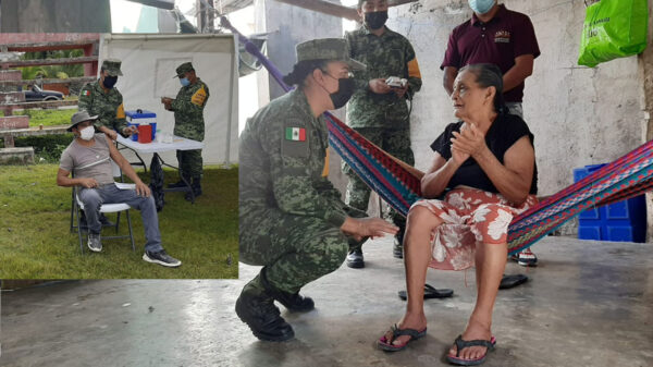 Lleva Ejército Mexicano vacunación covid a comunidades del sur de Quintana Roo