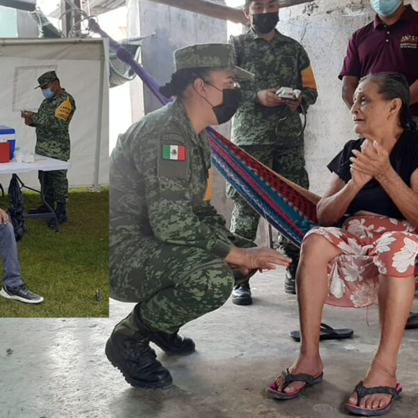 Lleva Ejército Mexicano vacunación covid a comunidades del sur de Quintana Roo