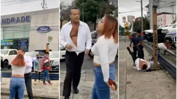 Video: Captan a Alfredo Adame peleando en la calle con una mujer