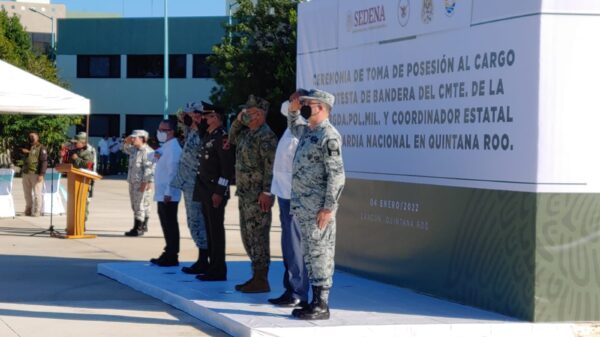 Cambio de mando en la Guardia Nacional en Quintana Roo.