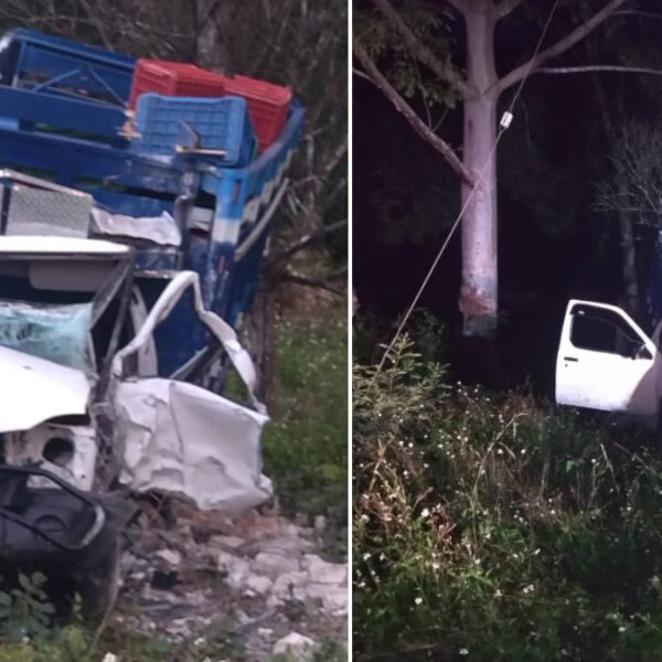 Aparatoso accidente en carretera de José María Morelos.