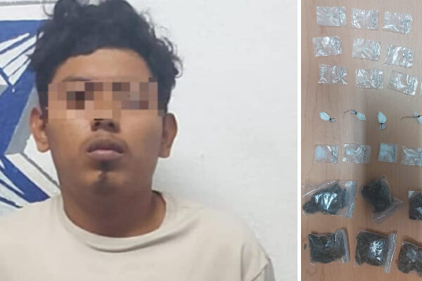 Detienen a narcomenudista en la colonia Ejido de Playa del Carmen.