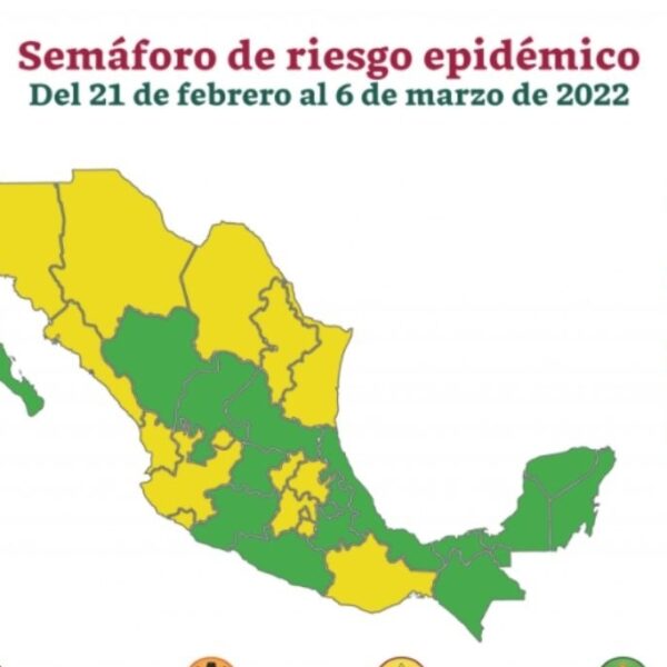 Covid-19: México se pinta de verde y amarillo en el semáforo.