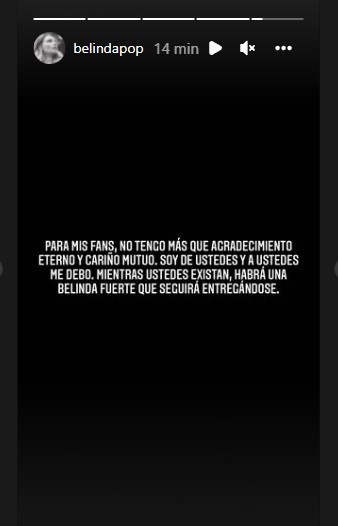 Belinda tomará acción legal por calumnias de periodistas