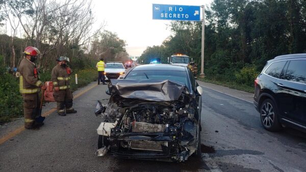 Nuevo accidente en la autopista Mérida-Cancún deja dos lesionados