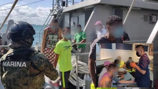 Rescatan Marina a "balseros" cubanos en el Canal de Yucatán