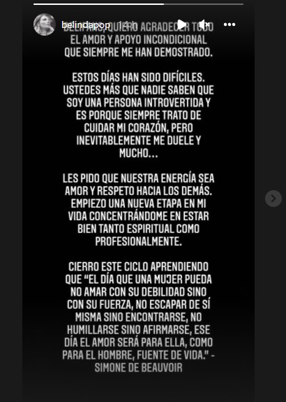 Belinda rompe el silencio y habla sobre su ruptura con Christian Nodal