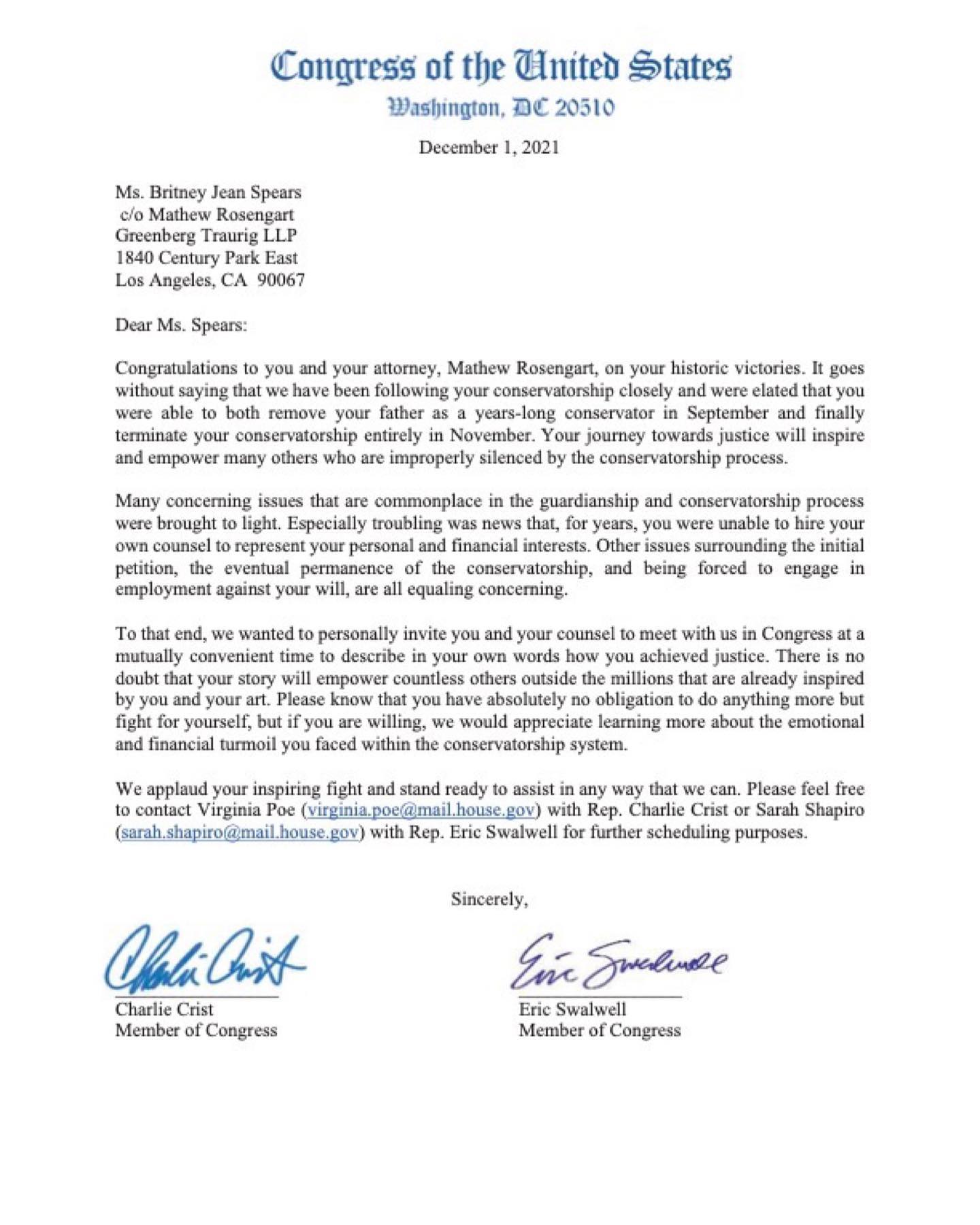 Britney Spears invitada a hablar en el Congreso de los Estados Unidos sobre la tutela