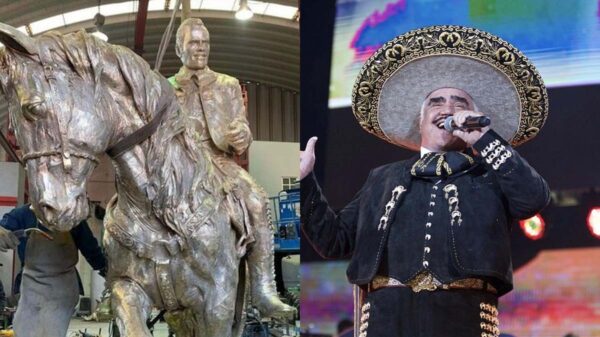 Celebran aniversario 82 de Vicente Fernández con estatua
