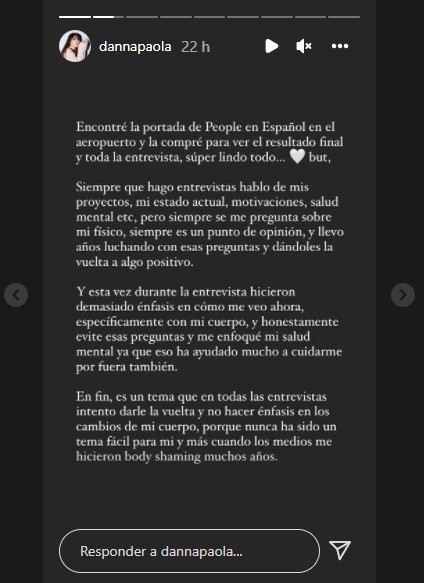 Danna Paola explota contra entrevista de People en Español