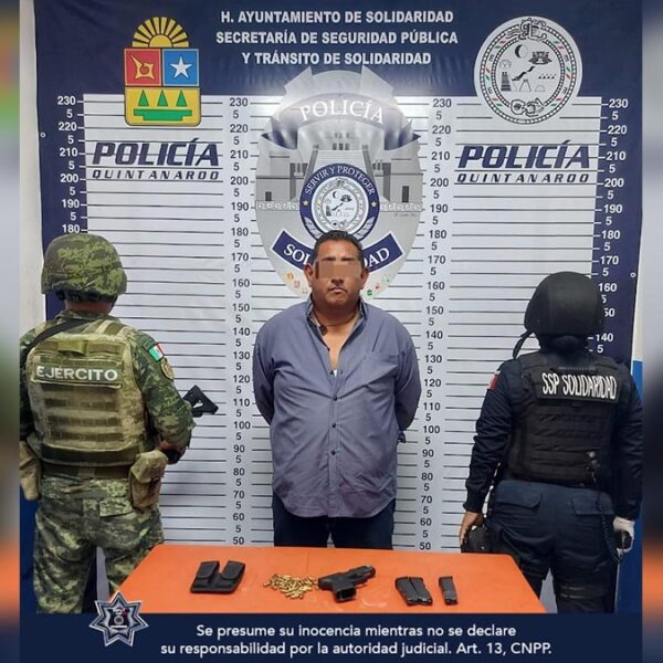 Cae sujeto empistolado en Playa Del Carmen