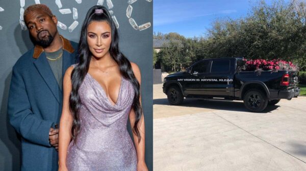 Kanye West hace su "luchita", manda camioneta llena de flores a Kim Kardashian