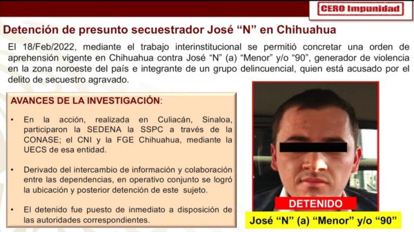 El ‘Menor’, no recibe la “bendición” y es arrestado durante un bautizo