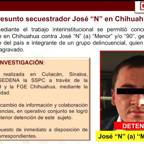 El ‘Menor’, no recibe la “bendición” y es arrestado durante un bautizo