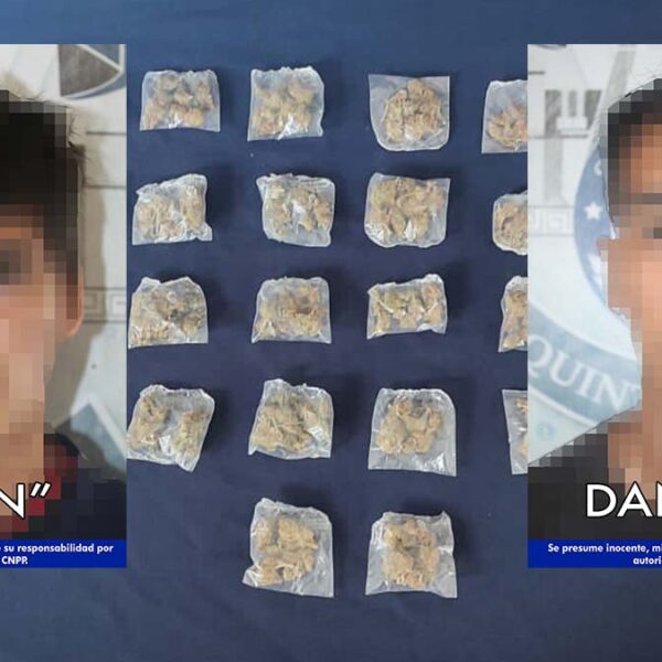 Detienen en Isla Mujeres a dos presuntos narcomenudistas