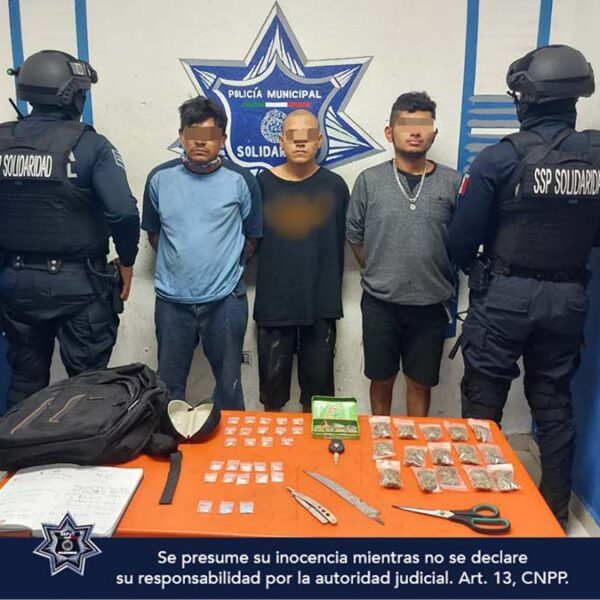 Atrapan a tres presuntos narcomenudistas en Playa Del Carmen