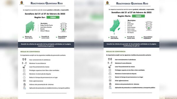 Por fin!!, vuelve Quintana Roo a Semáforo Verde