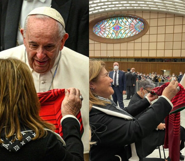Madre de Cristiano Ronaldo visita al Papa Francisco (video)