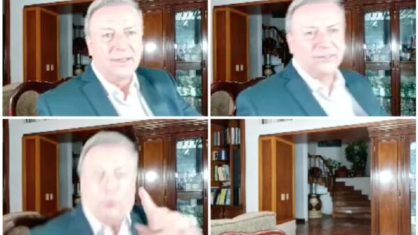 Otra caída de Gilberto Lozano, el humorista involuntario cae de su silla