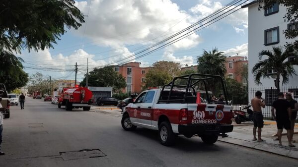 Flamazo por acumulación de gas en el Edificio California en la Supermanzana 46 (VIDEO).