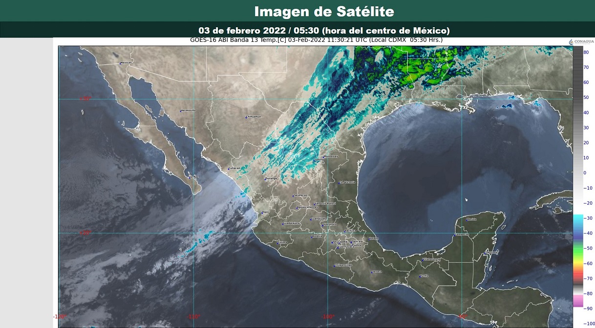 Pronóstico del clima para hoy jueves 3 de febrero en Quintana Roo; cielo nublado con probabilidad de chubascos para la entidad.
