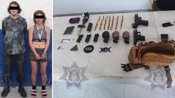 Caen dos estadounidenses con grueso armamento en Tulum