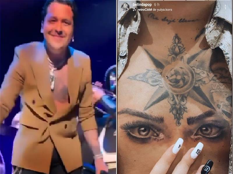 Christian Nodal se borra tatuaje grande de Belinda