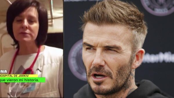 Beckham dona sus redes sociales a doctora ucraniana