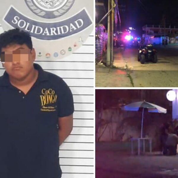 Detenido por intento de ejecución en bar de Playa del Carmen.