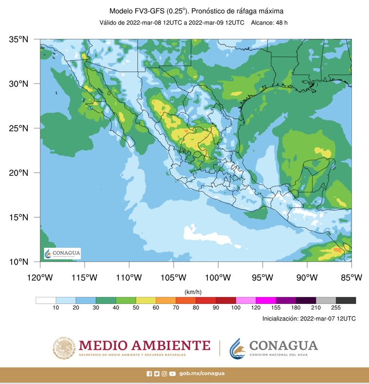 Pronóstico del clima para hoy martes 8 de marzo en Quintana Roo; cielo medio nublado por la tarde con probabilidad de intervalos de chubascos.