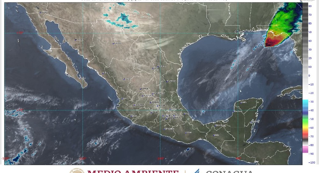 Pronóstico del clima para hoy miércoles 23 de marzo en Quintana Roo; lluvias puntuales fuertes en sur, sureste y el occidente de la Península de Yucatán.