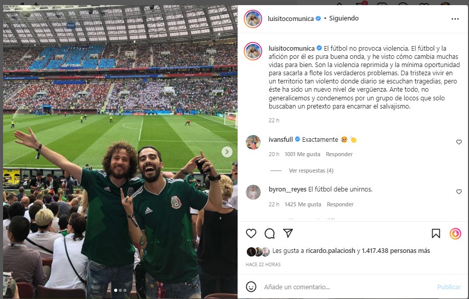 Famosos condenan la trifulca entre aficionados de Atlas y Querétaro