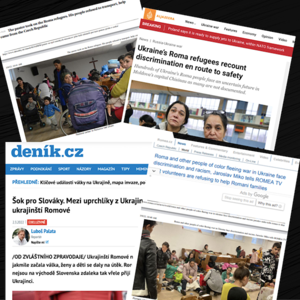 Los refugiados romaníes están enfrentando una discriminación «brutal» en la frontera entre Ucrania y los países fronterizos a los que huyen de la devastación de la invasión de Rusia y la posterior guerra. Titulares en diferentes medios evidencian su calvario.