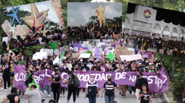 Día Internacional de la Mujer en Cancún concluye en paz