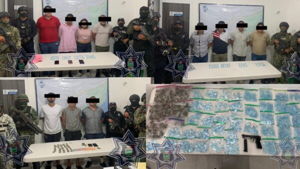 Capturan en operativo conjunto a 11 narcomenudistas en Tulum