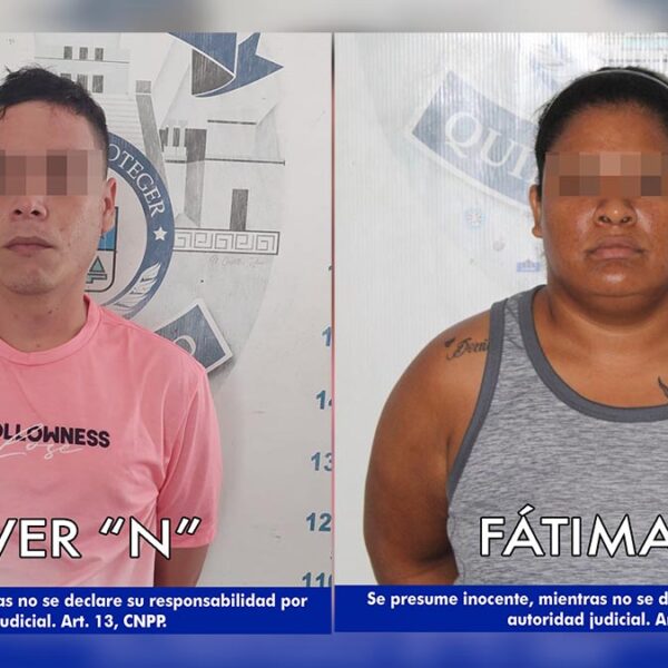 Cae en Cancún pareja de narcomenudistas armados
