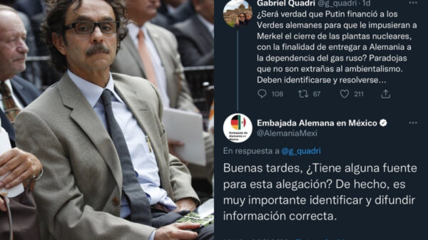 Exhibe embajada de Alemania torpeza y desinformación de Gabriel Quadri