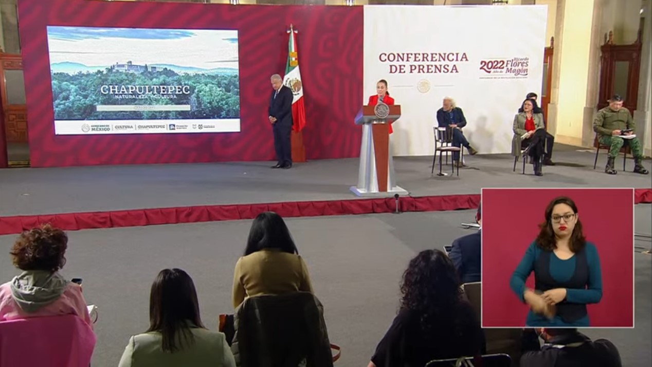 Claudia Sheinbaum, jefa de gobierno en CDMX, durante la presentación del proyecto en el Bosque de Chapultepec.