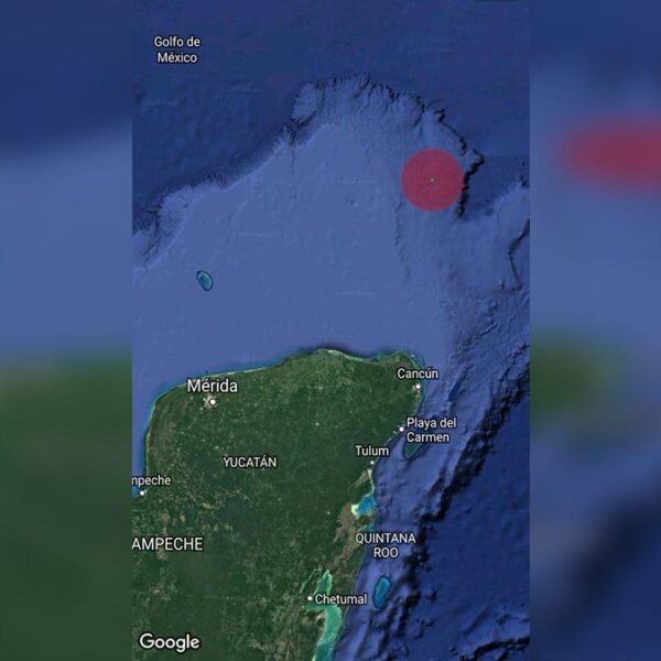 Inusual sismo de 4.6 grados a 252 km de Holbox