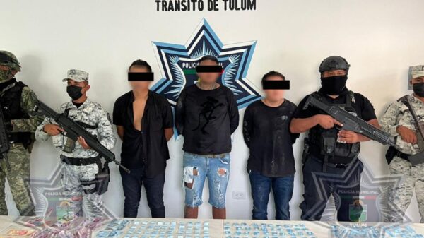 Caen tres narcomenudistas en la zona costera de Tulum.