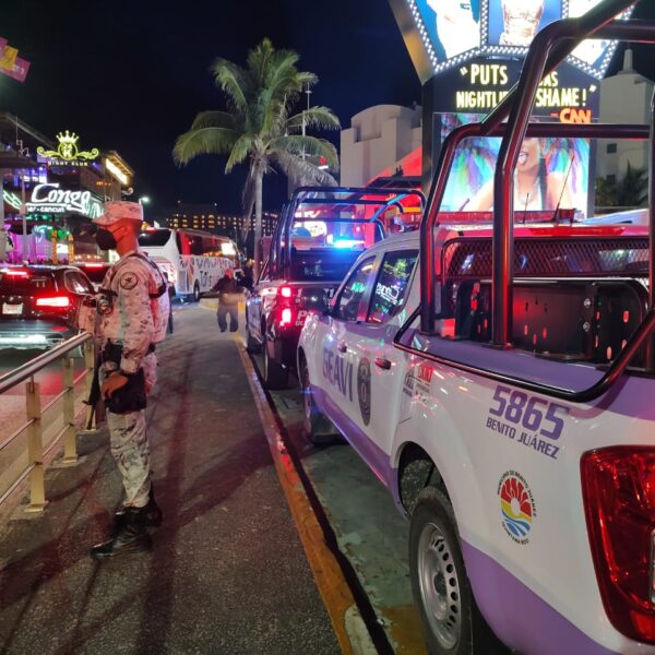 Refuerzan la seguridad en la Zona Hotelera de Cancún.